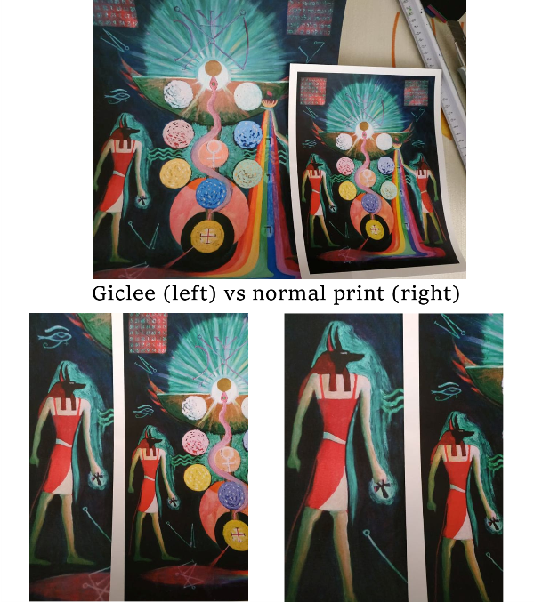 Giclee vs normal colored print